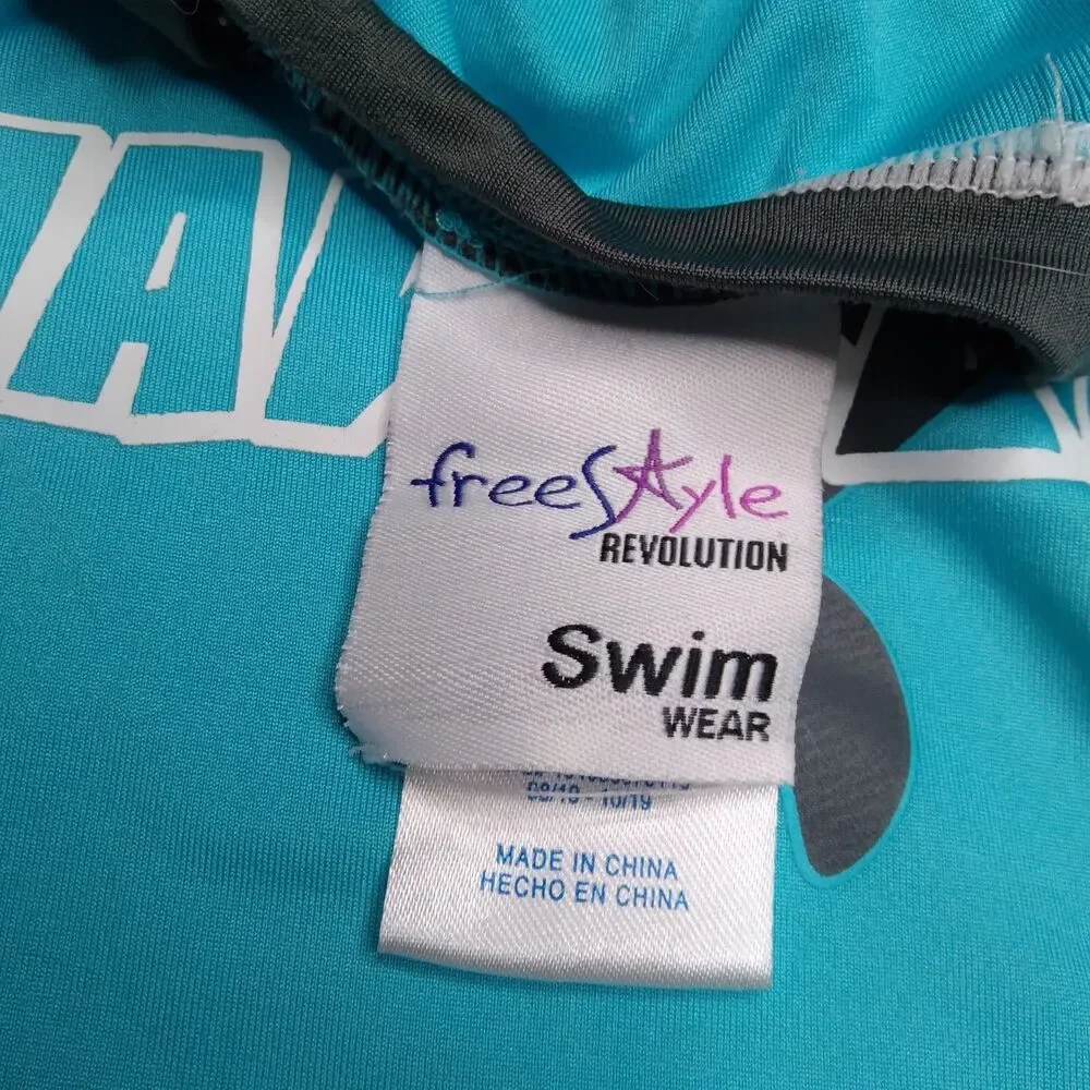 Baby Boy Size 6m Swim Set Freestyle Revolution Shark Jaws Trunks Shirt Hat Fin